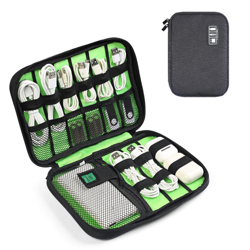 Luxtude Travel Cable Organizer Bag, Flat Cord Organizer Case, Travel Essentials for Wire/Cord/Charger/Cable Storage/Tech Accessories/Tech Gifts - Image 1